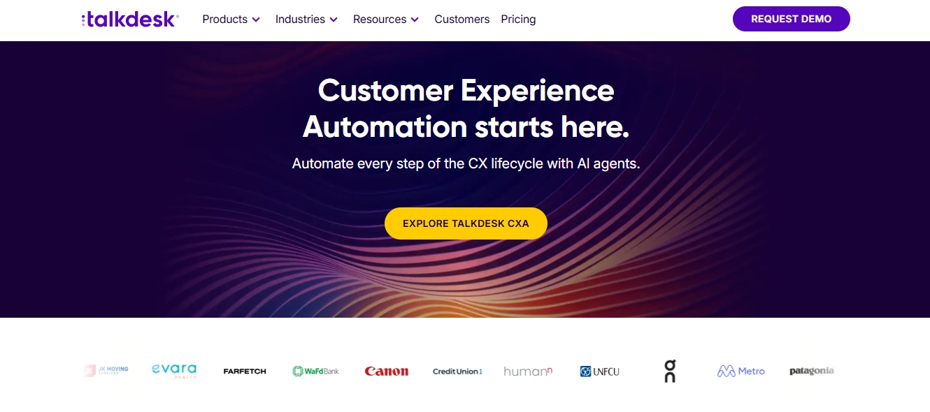 Talkdesk site screenshot